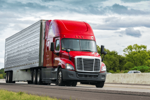 Tractor trailer on highway